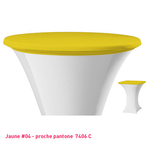 Housse de plateau mange-debout jaune vif