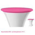 Housse de plateau mange-debout rose bonbon