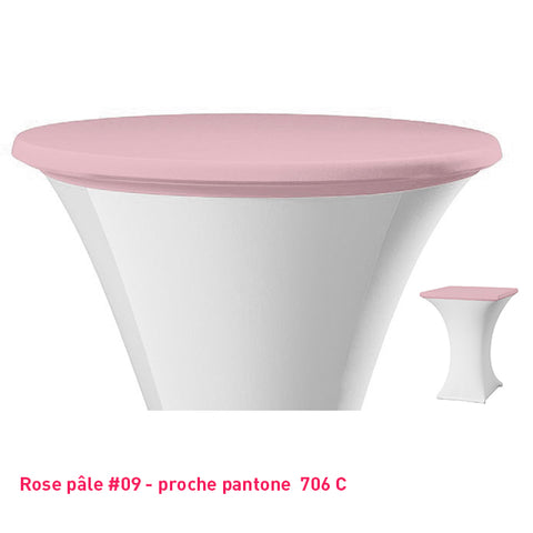 Housse de plateau mange-debout rose pâle