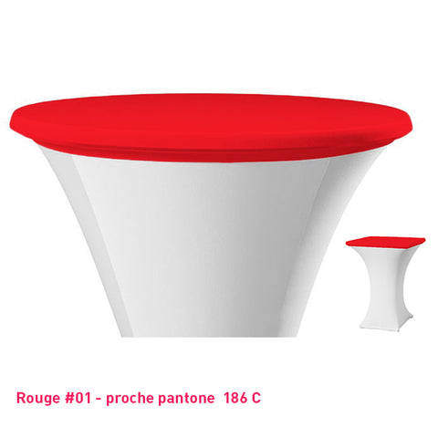 Housse de plateau mange-debout rouge vif
