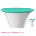 Housse de plateau mange-debout vert d'eau