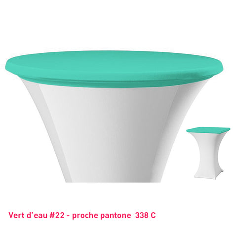 Housse de plateau mange-debout vert d'eau