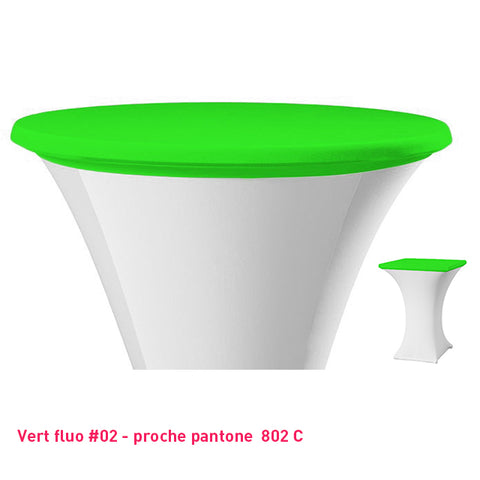 Housse de plateau mange-debout  vert fluo