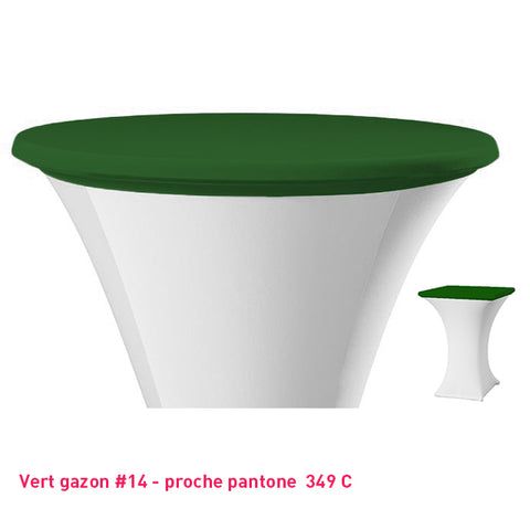 Housse de plateau mange-debout vert gazon