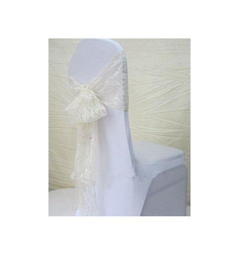 Nœud de chaise en dentelle blanche