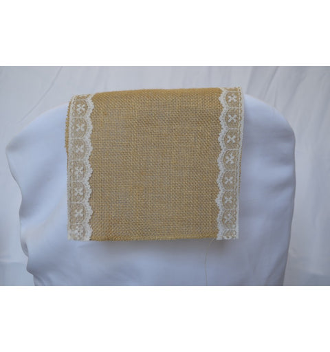 Nœud de chaise en Toile de Jute et Dentelle