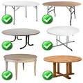 Compatibilité de la housse pour table ronde