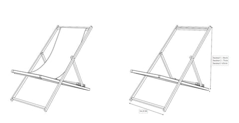 Dimensions du transat personnalisé
