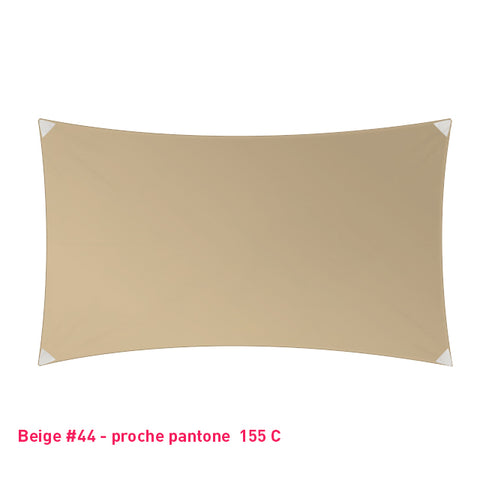 Rectangle voile en lycra événementiel beige