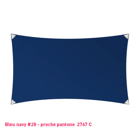Rectangle voile en lycra événementiel bleu navy