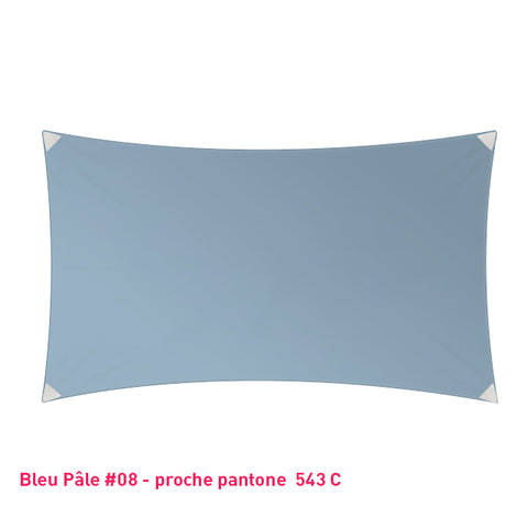 Rectangle voile en lycra événementiel bleu pastel