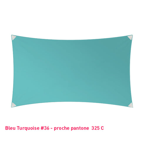Rectangle voile en lycra événementiel bleu turquoise