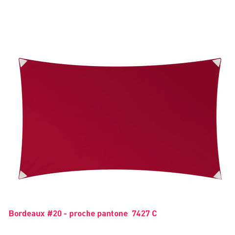 Rectangle voile en lycra événementiel bordeaux