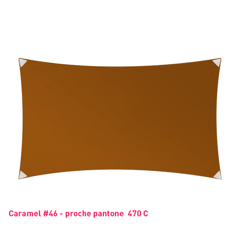 Rectangle voile en lycra événementiel caramel