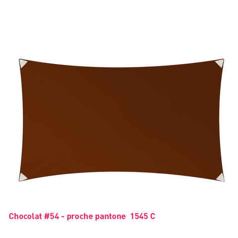 Rectangle voile en lycra événementiel chocolat