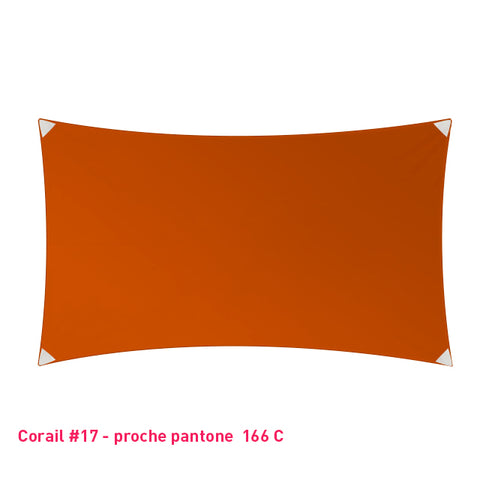 Rectangle voile en lycra événementiel corail