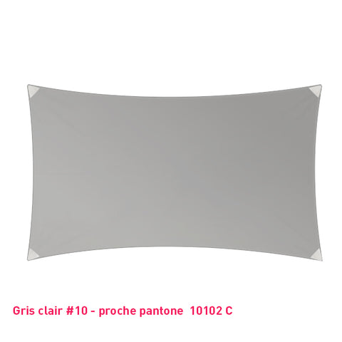 Rectangle voile en lycra événementiel gris clair