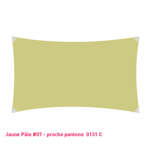Rectangle voile en lycra événementiel jaune pastel
