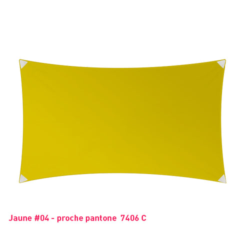 Rectangle voile en lycra événementiel jaune