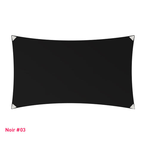 Rectangle voile en lycra événementiel noir