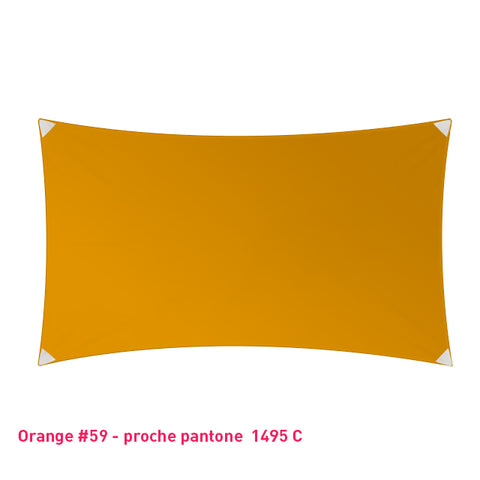 Rectangle voile en lycra événementiel orange