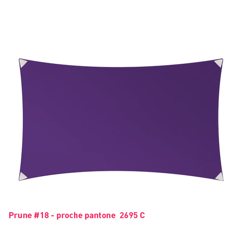 Rectangle voile en lycra événementiel prune