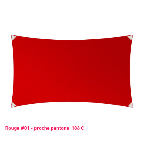 Rectangle voile en lycra événementiel rouge