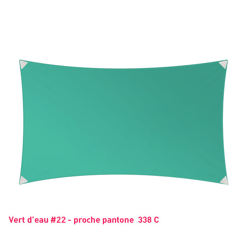 Rectangle voile en lycra événementiel vert d'eau