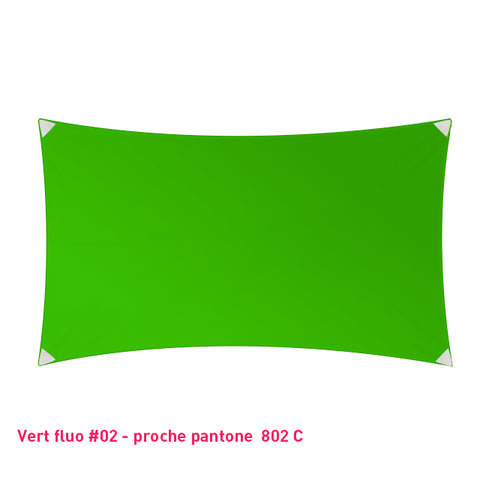 Rectangle voile en lycra événementiel vert fluo
