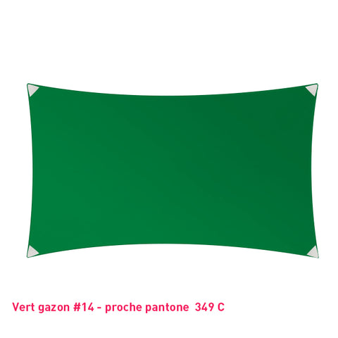 Rectangle voile en lycra événementiel vert gazon