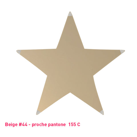 Étoile tendue en lycra beige - 5 branches