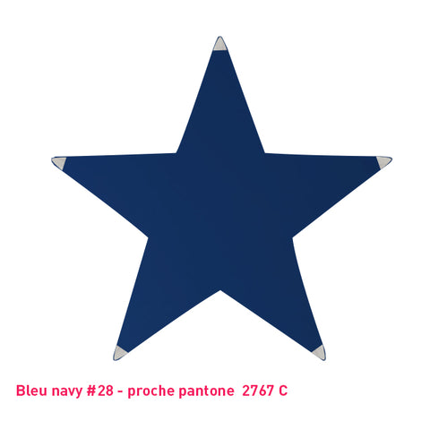 Étoile tendue en lycra bleu navy - 5 branches