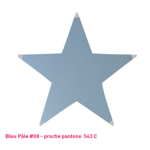 Étoile tendue en lycra bleu pastel - 5 branches