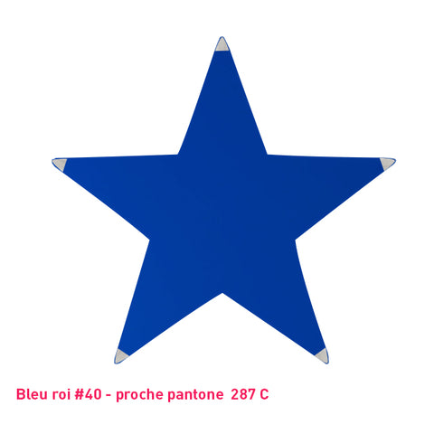 Étoile tendue en lycra bleu roi - 5 branches