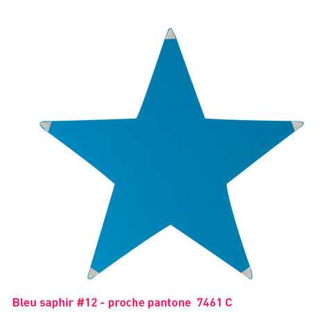 Étoile tendue en lycra bleu saphir - 5 branches