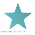 Étoile tendue en lycra turquoise - 5 branches
