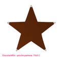 Étoile tendue en lycra chocolat - 5 branches