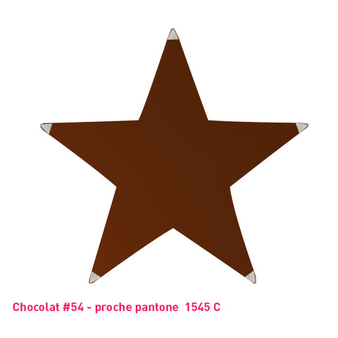 Étoile tendue en lycra chocolat - 5 branches