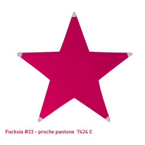 Étoile tendue en lycra fuchsia - 5 branches