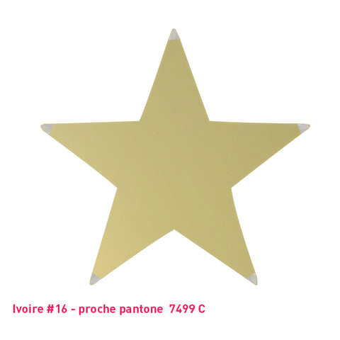 Étoile tendue en lycra ivoire- 5 branches