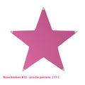 Étoile tendue en lycra rose bonbon - 5 branches