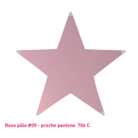 Étoile tendue en lycra rose pastel - 5 branches