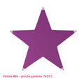 Étoile tendue en lycra violet foncé - 5 branches