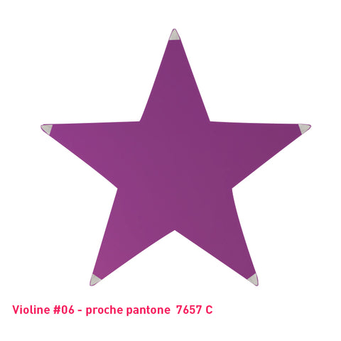 Étoile tendue en lycra violet foncé - 5 branches
