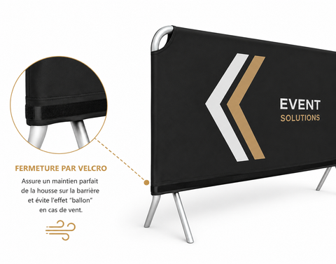 Crowd-Control Barrier Cover