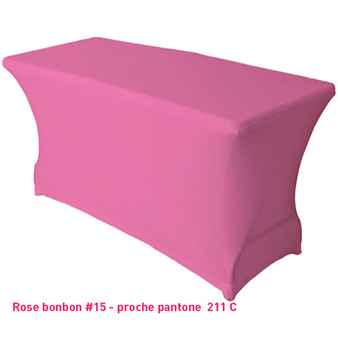 Housse de buffet/table rose bonbon