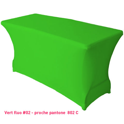 Housse de table/buffet vert fluo