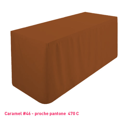 Housse de table/buffet tombante marron clair (caramel)