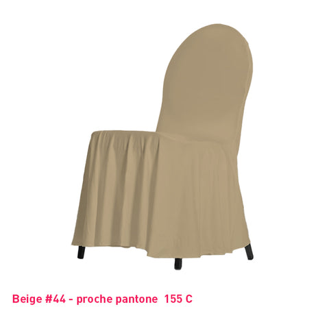 Housse de Chaise avec Juponnage beige