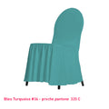 Housse de Chaise avec Juponnage turquoise